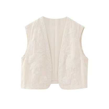 Women's Embroidered Boho Vest