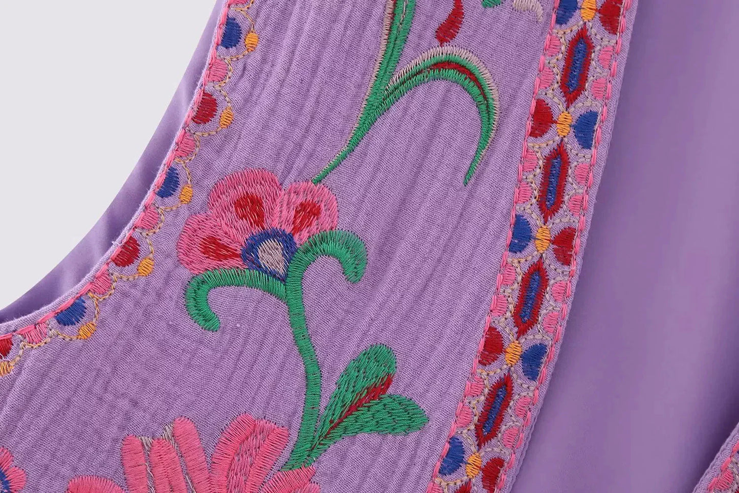 Bohemian Floral Embroidered Waistcoat