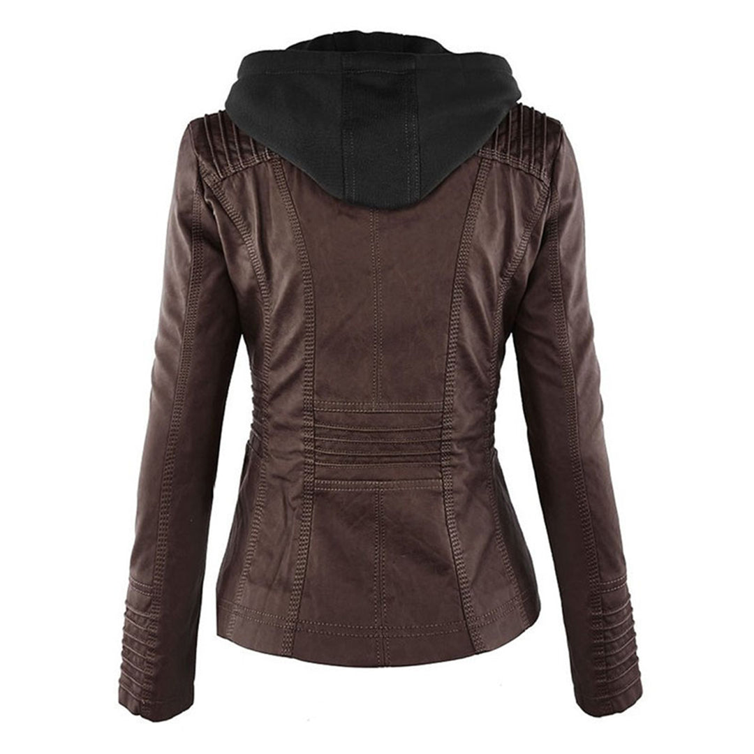 Ladies Biker-Style Hoodie Jacket
