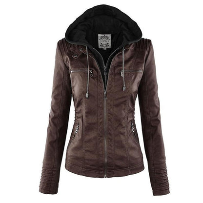 Women's Classic Leather Moto Jacket