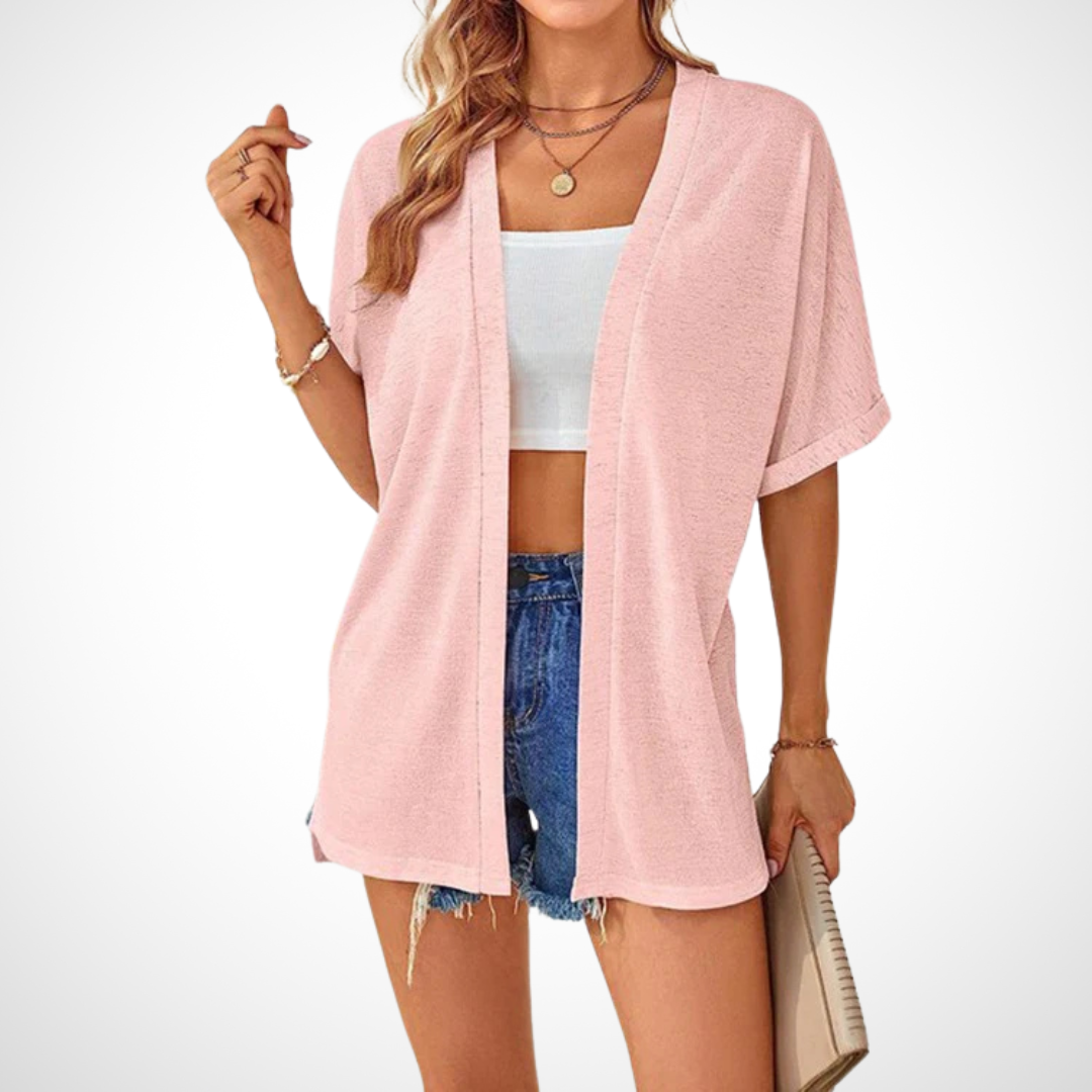 Women's Short Sleeve Cardigan Flowy