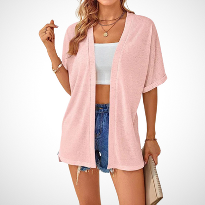 Women's Short Sleeve Cardigan Flowy