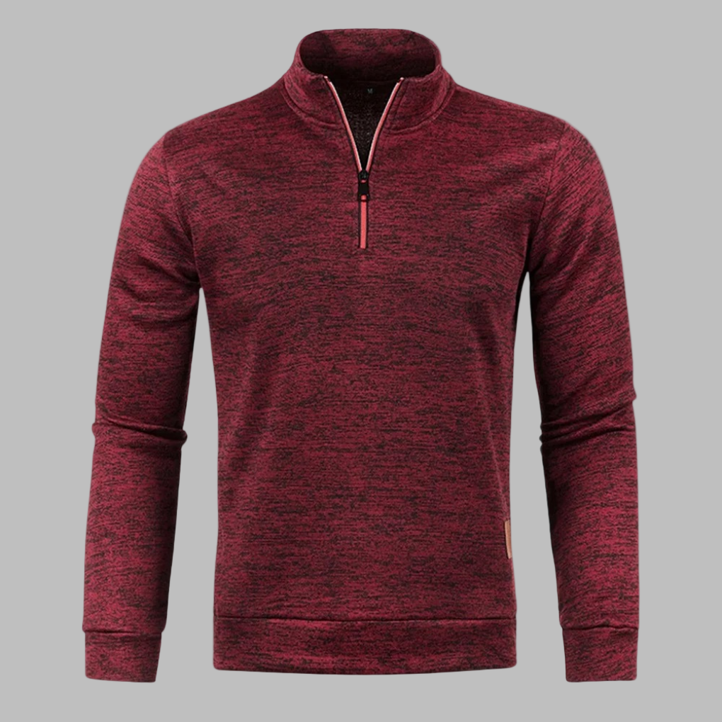 Men's Zipper Sweater Cotton Summer Beige - VibreMode