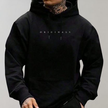 Men's Oversized Hoodie Cotton Casual Black