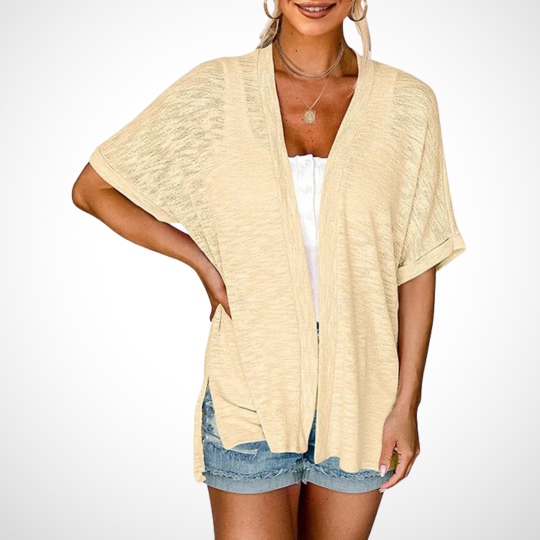 Women's Short Sleeve Cardigan Flowy - VibreMode