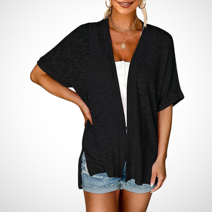 Women's Short Sleeve Cardigan Flowy