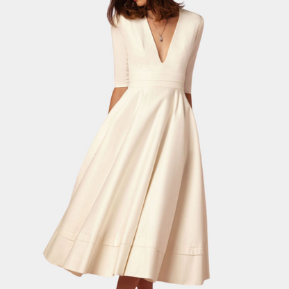 Women's A-Line Midi Dress Elegant - VibreMode