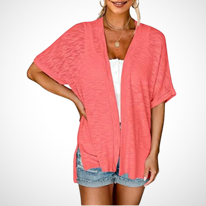 Women's Short Sleeve Cardigan Flowy