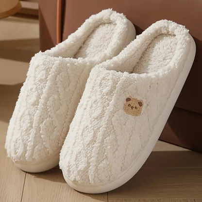 Women's Fluffy Bear Slippers Comfortable Warm - VibreMode
