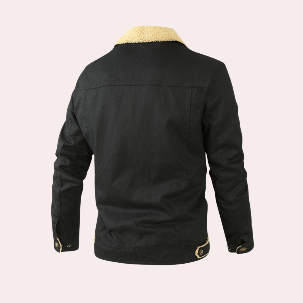 Men's Sherpa Lined Winter Jacket Warm Insulation
