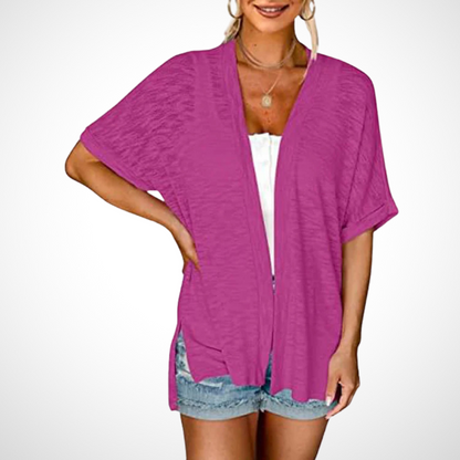 Women's Short Sleeve Cardigan Flowy