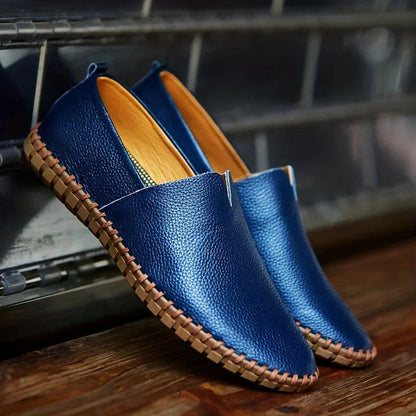 Men's Slip On Loafers Matte Genuine Leather
