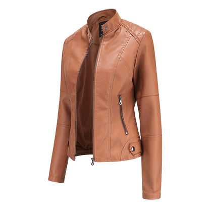 Women's Moto Jacket Zip-Up Fitted