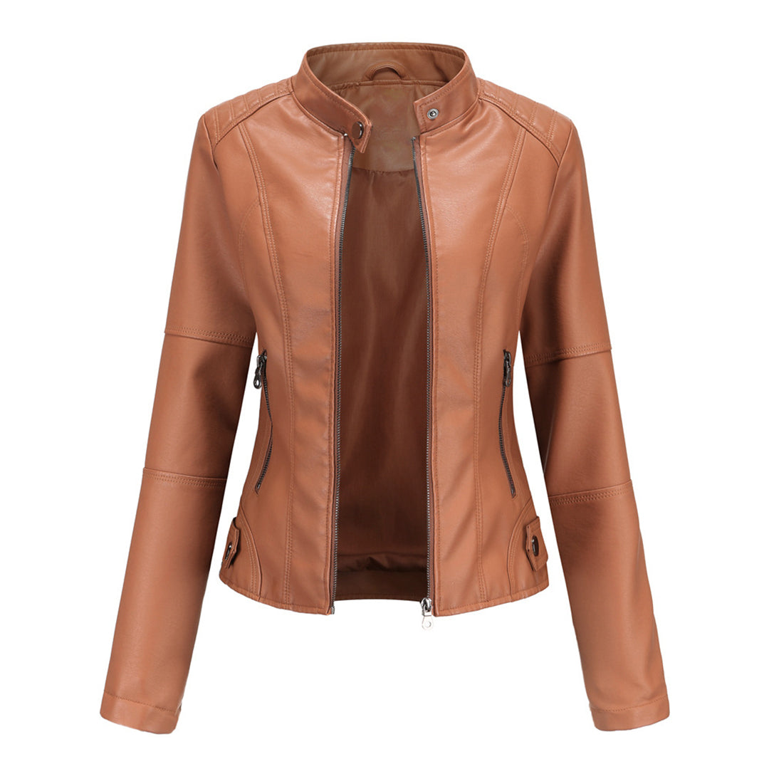 Women's Moto Jacket Zip-Up Fitted