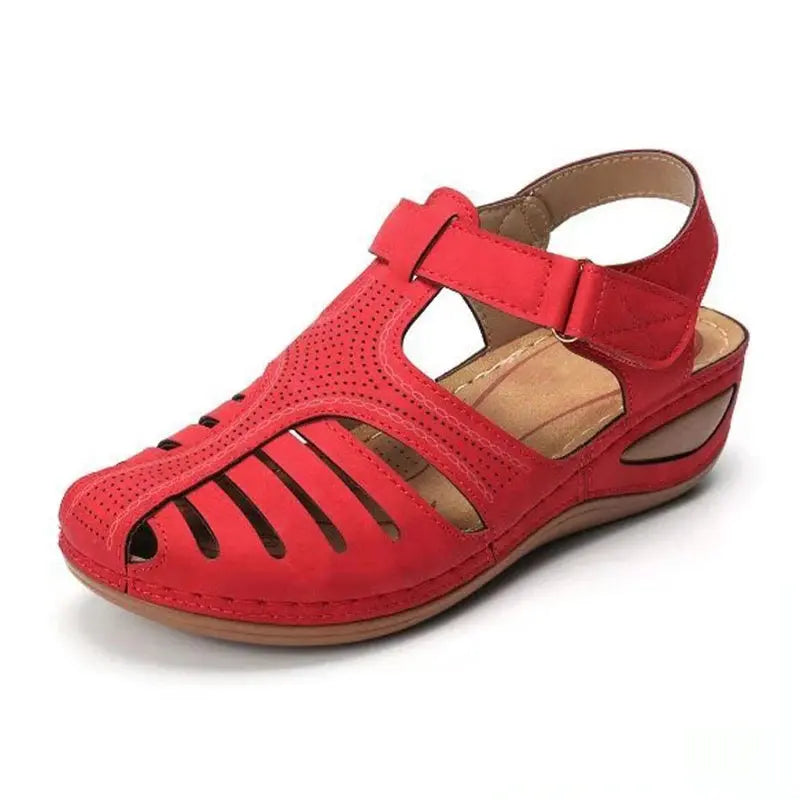 Casual Black Wedge Sandals for Women – Comfortable & Stylish Design