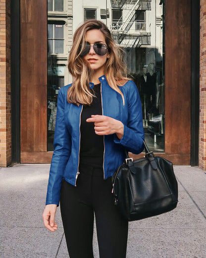 Luxury Genuine Leather Biker Jacket