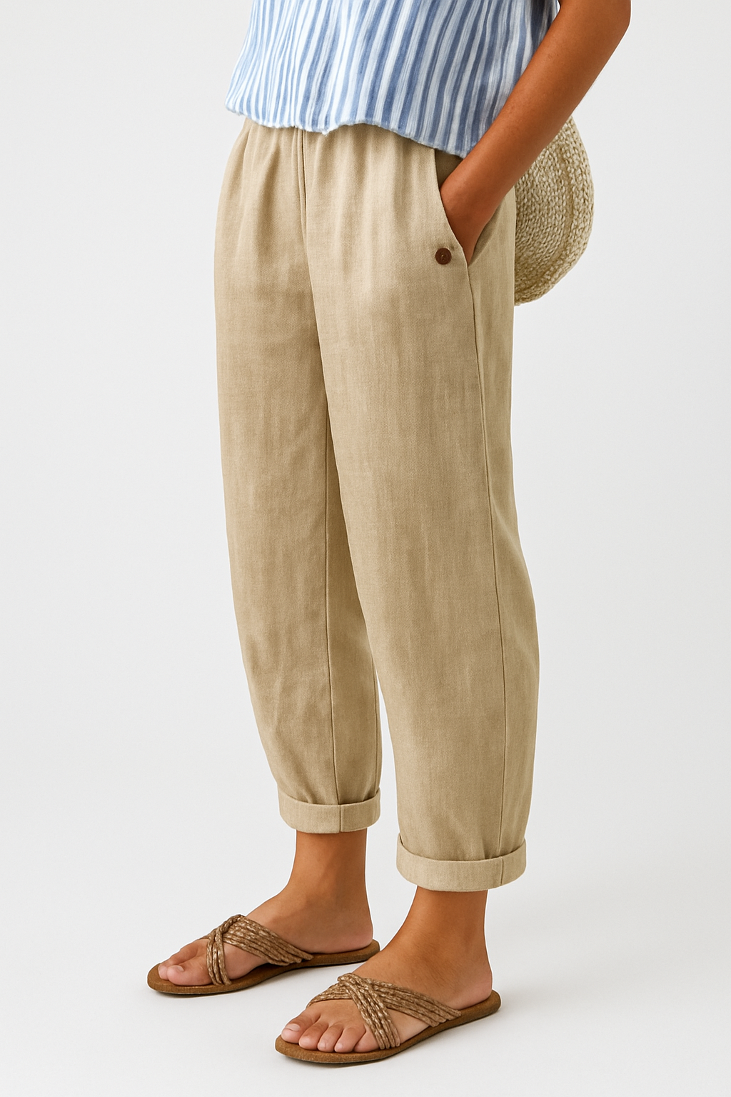 Women's Stylish Pants With Side Pockets - VibreMode