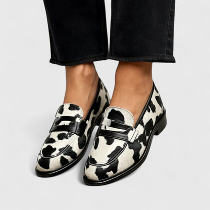 Women's Animal Print Loafers - VibreMode