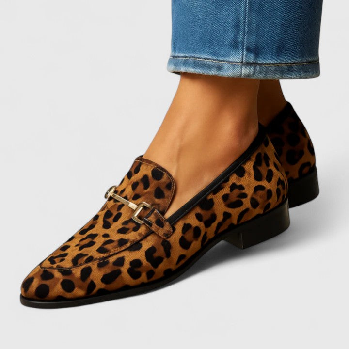 Women's Animal Print Loafers - VibreMode