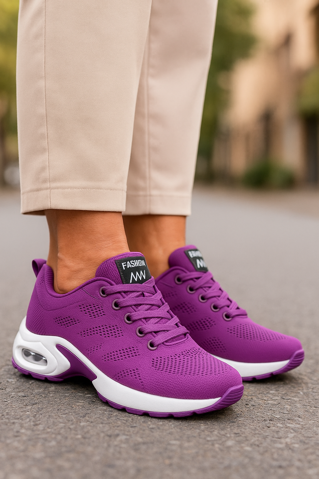 Women's Breathable Mesh Running Shoes Purple
