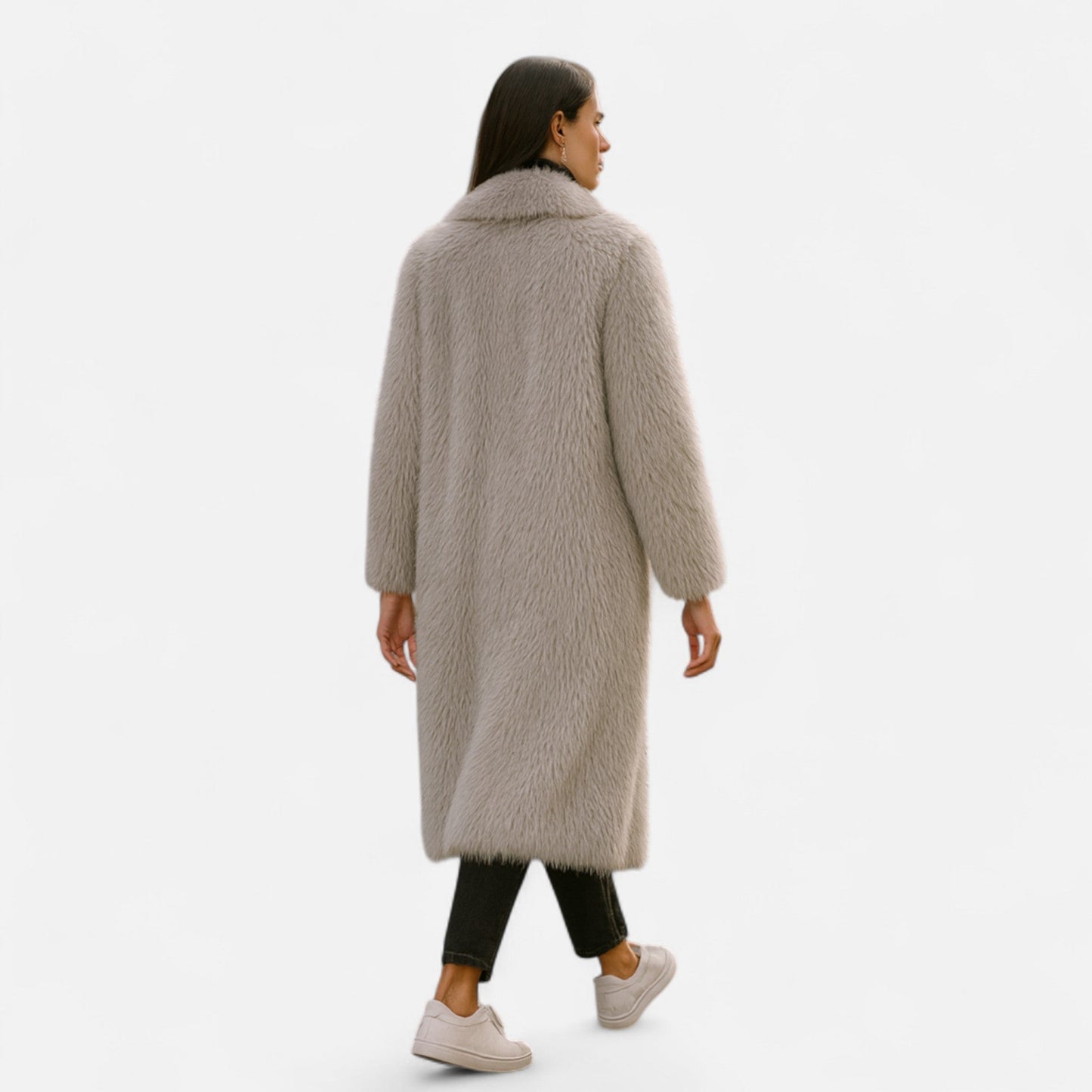 Women's Long Fur Coat Full Length Design