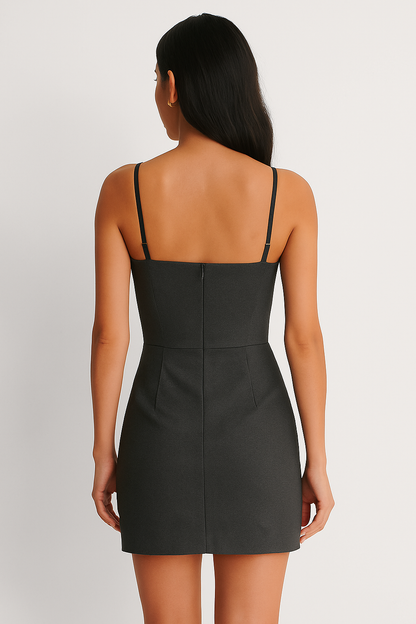 Women's Gray Mini Bodycon Dress