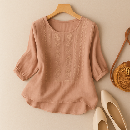 Women's Relaxed Fit Embroidered Blouse