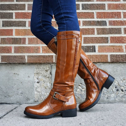 Women's Knee-High Boots Round Toe Classic Design