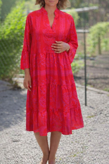 Women's Boho Flowy Maxi Dress Loose Fit