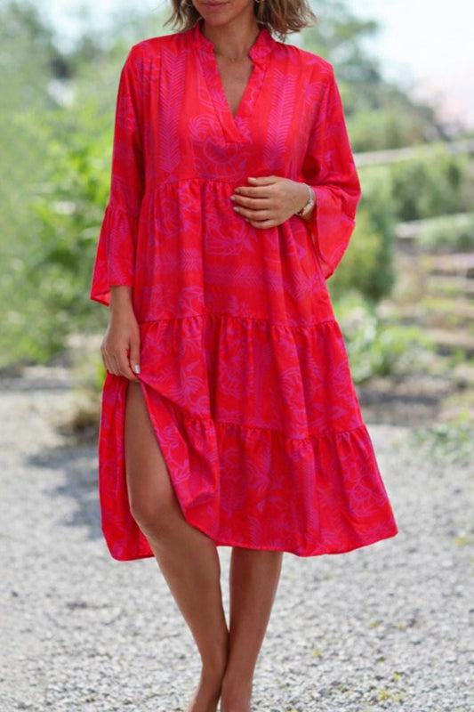 Relaxed Fit Floral Maxi Dress for Women - VibreMode