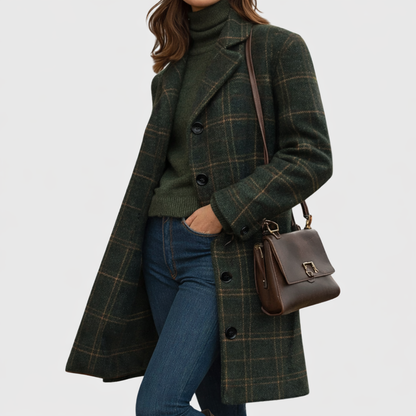 Women's Warm Fabric Blend Overcoat - VibreMode