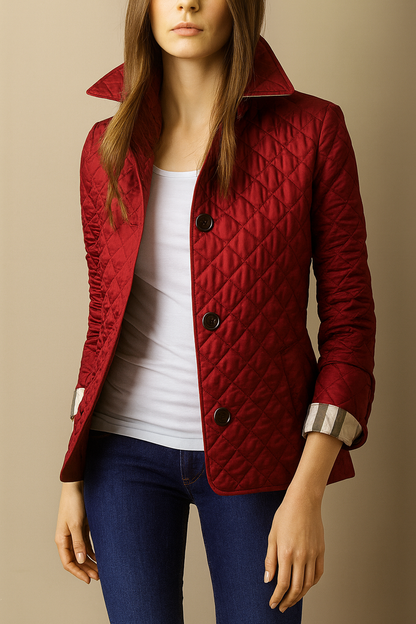 Women's Quilted Button Jacket