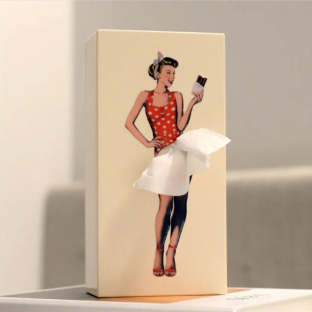 Women's Floral Flying Skirt Tissue Box