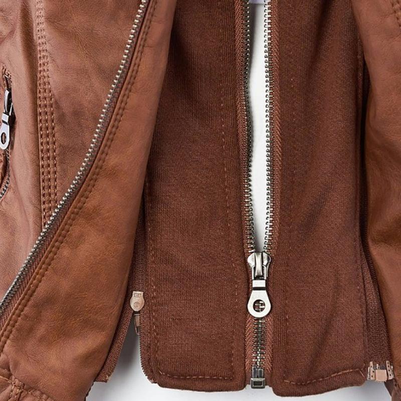 Women's Classic Leather Moto Jacket