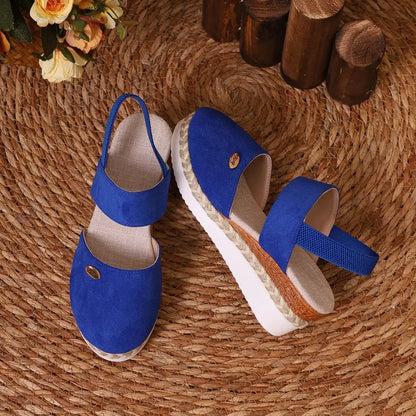 Closed Toe Wedge Sandals for Women – Stylish & Comfortable Black Wedge Heels