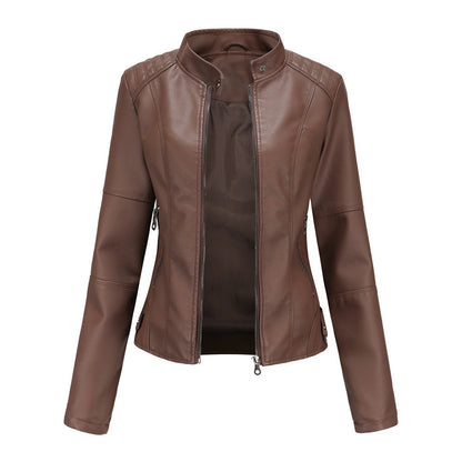 Women's Moto Jacket Zip-Up Fitted