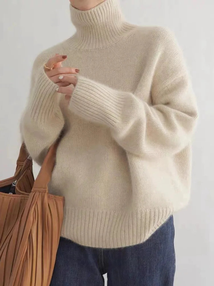 Chloe™ | Sweater With High Collar - VibreMode