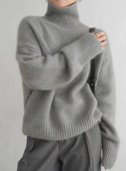 Women's Relaxed Fit Turtleneck Sweater