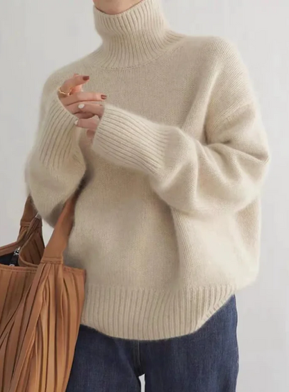 Women's Relaxed Fit Turtleneck Sweater