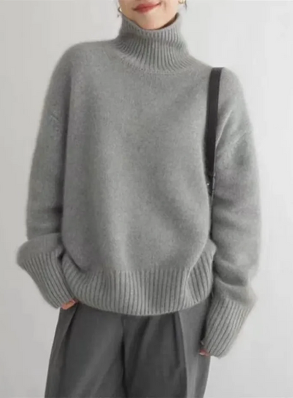 Women's Relaxed Fit Turtleneck Sweater