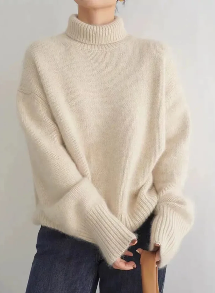 Women's Relaxed Fit Turtleneck Sweater