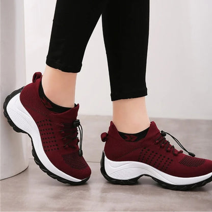 Women's Orthopedic Sneakers Elastic Lace