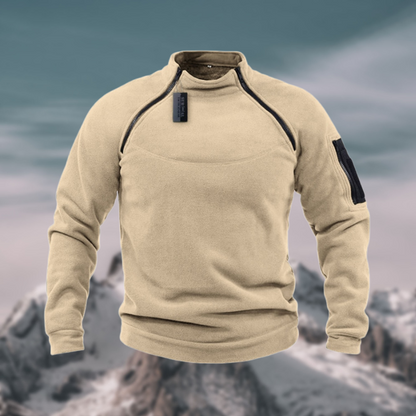 Men's Tactical Fleece Jacket High Neck Half Zip