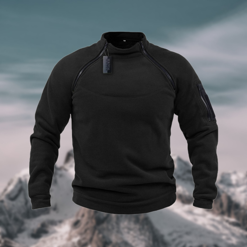 Men's Tactical Fleece Jacket High Neck Half Zip
