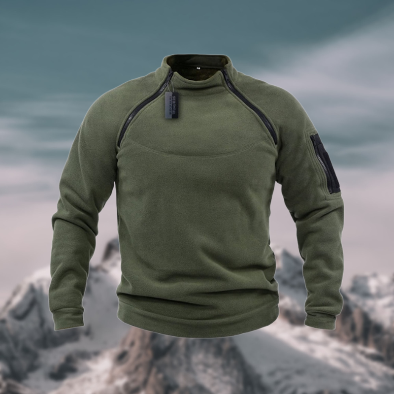 Men's Tactical Fleece Jacket High Neck Half Zip