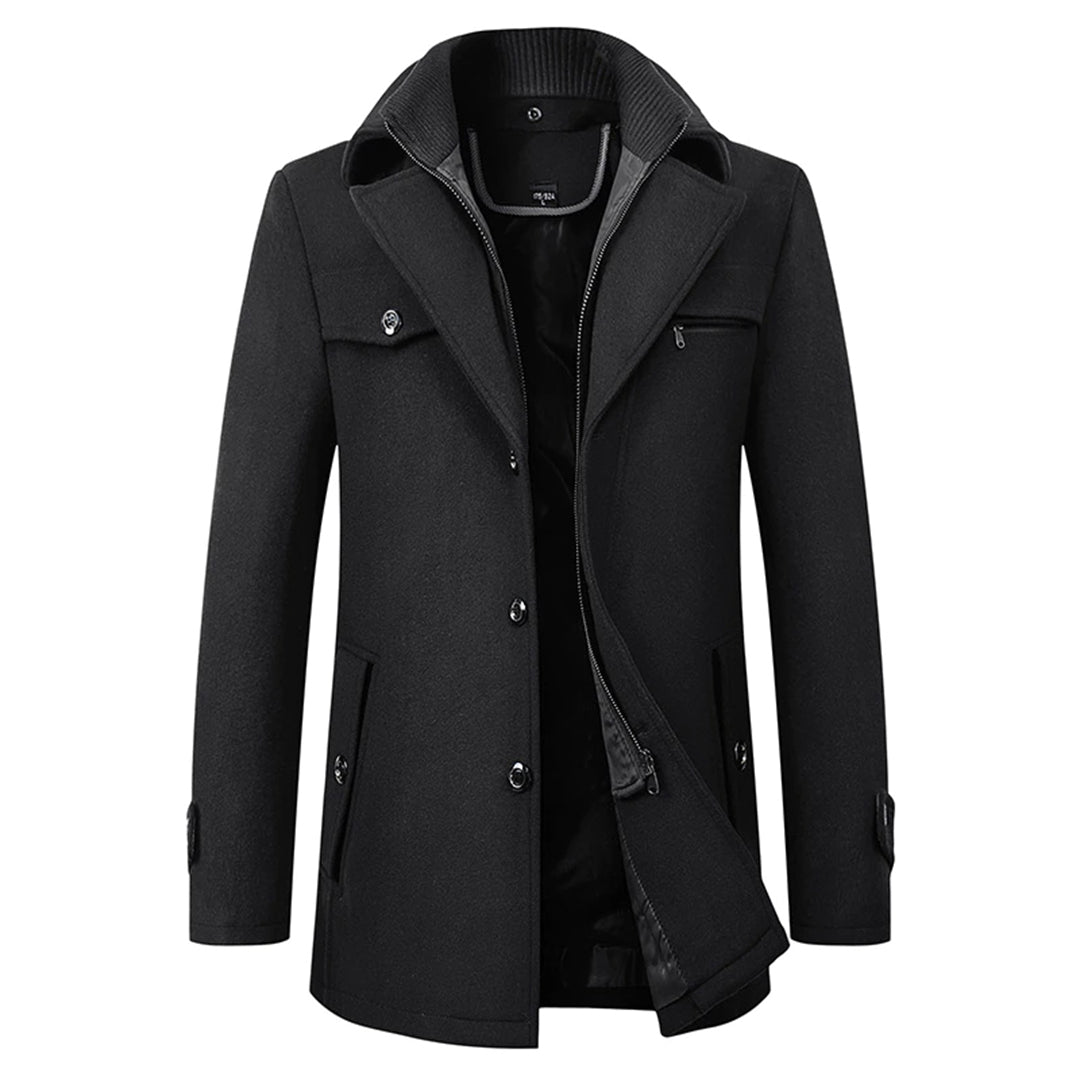 Wool Blend Men's Overcoat