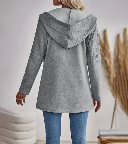 Women's Zip Front Hoodie Panel Detailing
