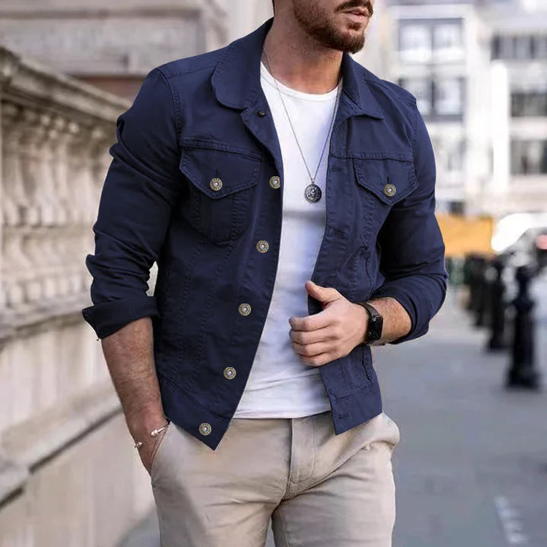 Men's Spring Jacket Lightweight Waterproof Navy