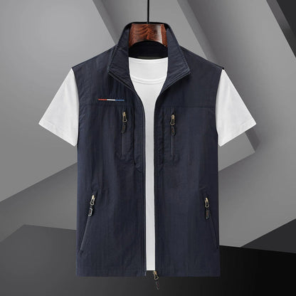 Men's Travel Vest Multi-Pocket Cotton Summer - VibreMode