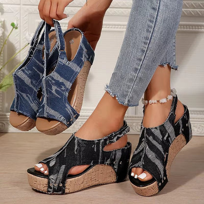 Anika Women's Cork Wedge Sandals